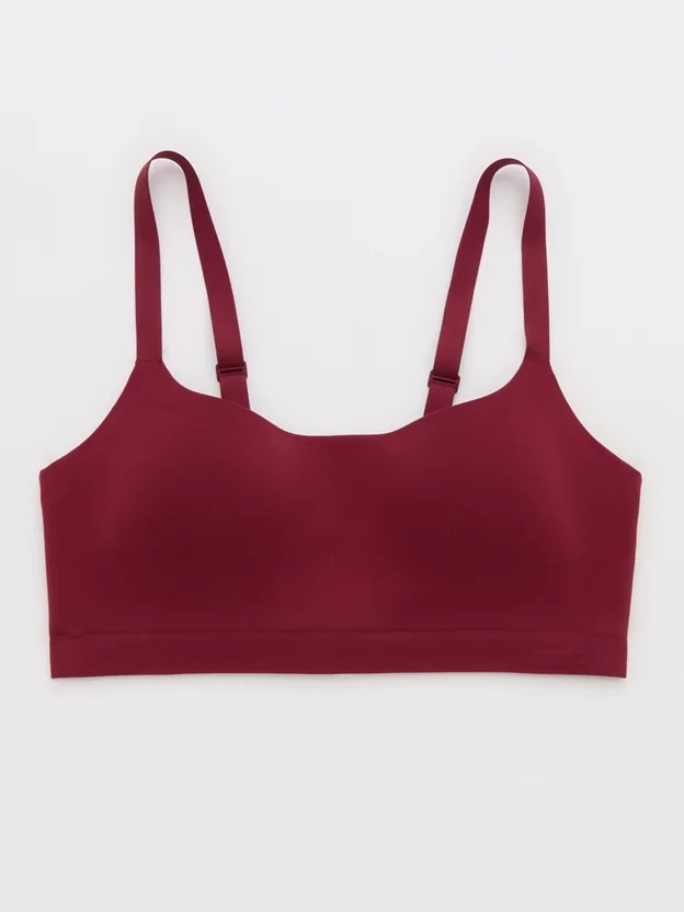 Aerie Smoothez Bra-Ish Wireless Bralette Deep Cherry Women’s Xl Seamless